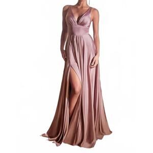 NEW LADIVINE a-line dress in dark mauve